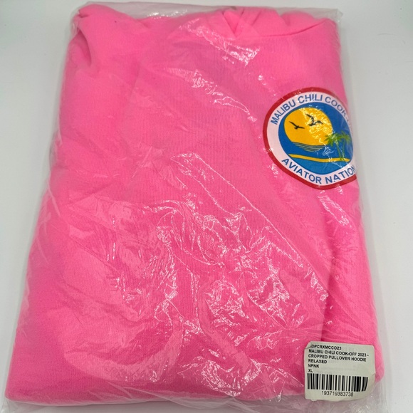 NWT Aviator Nation SET Malibu Chili Cook Off 2023 Neon Pink Sweatsuit matching - Picture 7 of 16